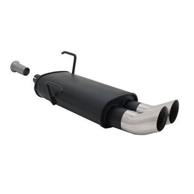 Novus Sportauspuff für Peugeot 206 2x76mm DTM Endschalldämpfer mit ABE