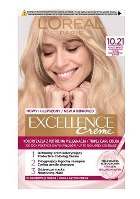 L'Oréal Paris Excellence Creme Haarfarbe 10.21 Sehr Helles Perlmuttblond