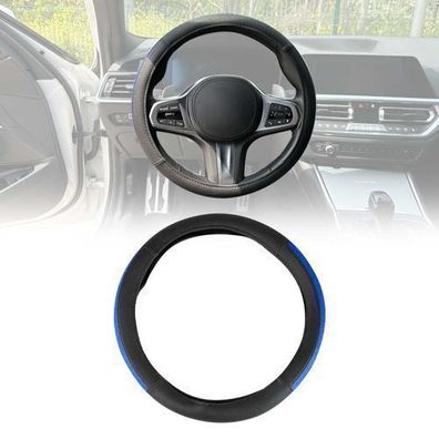 Lenkradbezug Lenkradschoner Lenkrad abdeckung Schwarz Halbmond Blau Ø 38-40 cm