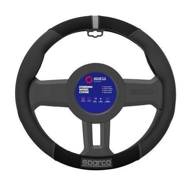 SPARCO Lenkradbezüge Lenkradschoner Lenkradschutz Schwarz Grau Gummi Suede