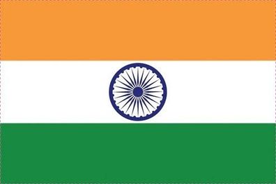 Indien Flagge Aufkleber Sticker Fahne selbstklebend 5-60cm breit ES-FL-INI