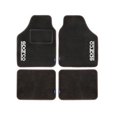 SPARCO Universal Fußmatten Rot Linie Autoteppich Alwetter Schwarz Rot 4 tlg