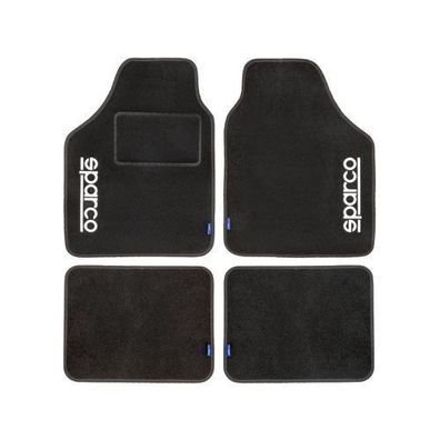 SPARCO Universal Fußmatten Linie Autoteppich Alwetter Schwarz 4 tlg
