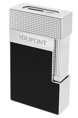 S.T. Dupont Tischfeuerzeug Schwarz/Chromfarben T20101