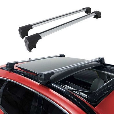 Dachträger Gepäckträger für Nissan Qashqai J12 2021-2025 ABE Aluminium Grau