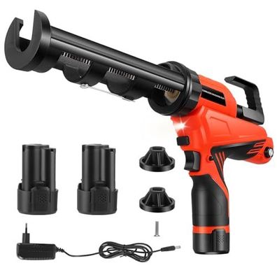 Elektrischer Silikonpistole 12V – Kabellos, LED-Licht, 6 Geschwindigkeiten, 300 ml