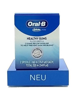 Oral-B Glide pro Health Original Floss 2 Nachfüll Rollen a 160m = 320m