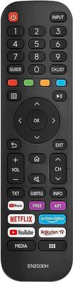 Fernbedienung f?r Hisense VIDAA LCD LED 4K UHD Smart TV mit Netflix, Prime Video, You
