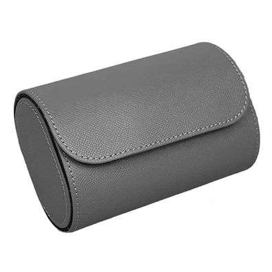 BLCK Uhrenrolle Aufbewahrung für 2 Uhren Leder Grau 204-grey
