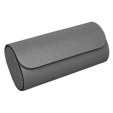 BLCK Uhrenrolle Aufbewahrung für 3 Uhren Leder Grau 203-grey