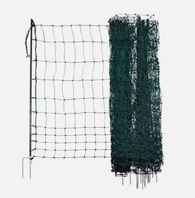 AKO fencing Geflügelnetz Premium elektrifizierbar, 25 mtr. / Höhe 106 cm / grün