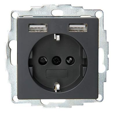 Kopp Athenis 296215182 ? Unterputzsteckdose mit 2 USB-Anschl?ssen