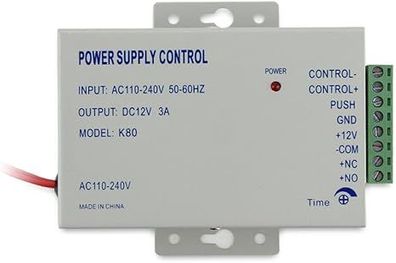 Professionelles Netzteil f?r T?rzugangskontrolle, 110?240 V AC-Eingang mit 12 V/3 A