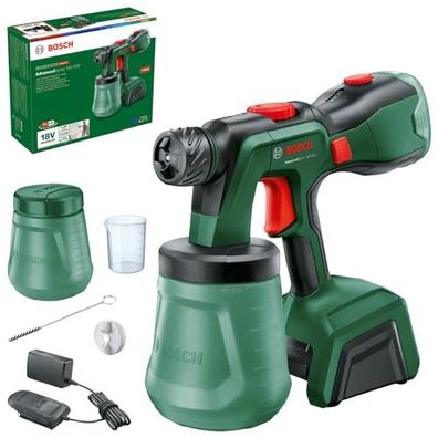 Akku-Farbspritzger?t Bosch AdvancedSpray 18V-500 mit 4 Ah Akku ? f?r schnelle und