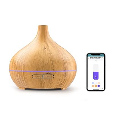 Meross WiFi-Diffusor f?r ?therische ?le 400 ml mit Apple HomeKit, Sprach- und