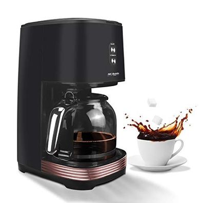 Retro Filterkaffeemaschine mit Permanentfilter, bis zu 12 Tassen, Retro Design