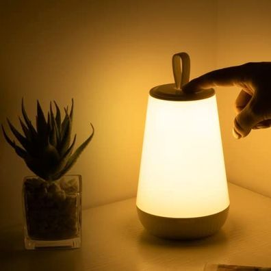 Akku Aussenlampe Bunt LED Nachttischlampe Touch Dimmbar Nachtlicht Tischlampe mit