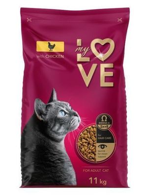MY LOVE Trockenfutter für Katzen 11 kg Huhn