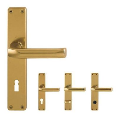 Hoppe London Türdrücker Langschildgarnitur Alu F4 Bronze Türklinke