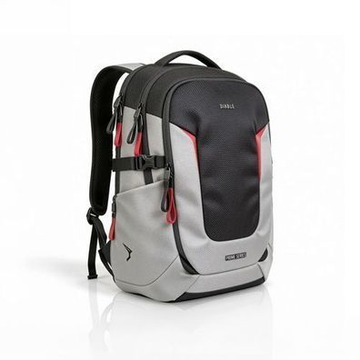 Multifunktionaler Jugend-Laptop-Rucksack für Ausflüge, schwarz-grau, Prime
