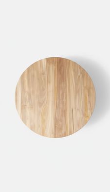Teakholz INDOOR Tischplatte rund 70cm – 2,5 cm, handgefertigt