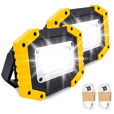 Trongle 30W Baustrahler LED Akku, Wiederaufladbarer LED Arbeitsstrahler