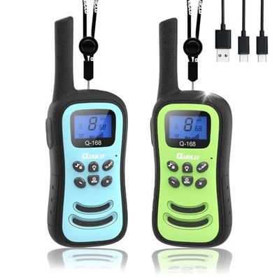 QUOLIX Walkie-Talkies f?r Kinder, 2er-Pack, 22 Kan?le