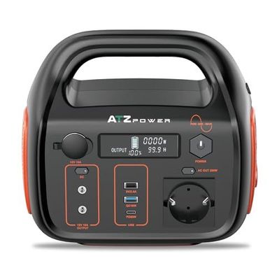 ATZ POWER Powerstation, 296 Wh Akku, 300 W Solargenerator, f?r Camping & Notf?lle
