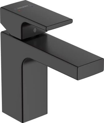 hansgrohe Vernis Shape Waschtischmischer, 100mm, mit Zugstange, wassersparend, Matt