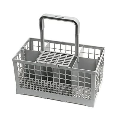 Wenco Geschirrkorb f?r Sp?ler, Besteckkorb, abnehmbarer Griff, klappbarer Deckel