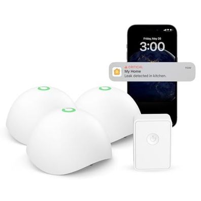 Meross Smart Wassermelder Set mit Hub, kabellos und IP67