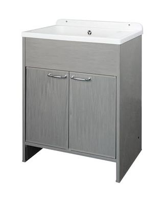 Negrari PVC Waschbecken, feuchtigkeitsbest?ndig, mit Abfluss, 58x38x85 cm