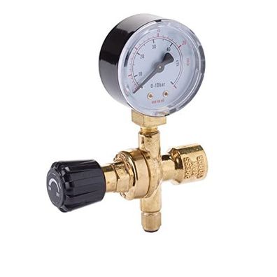 Draper MIG Mini-Gasregler mit Manometer 130 bar, Schwarz