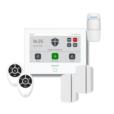 Smarte Daewoo Alarmanlage AM302 mit 7 Touchscreen & Fernbedienung