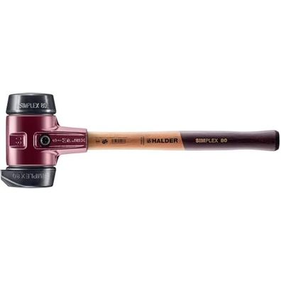 Simplex Softhammer 3022 Gummihammer, Gusseisen, Holzgriff, 80 mm