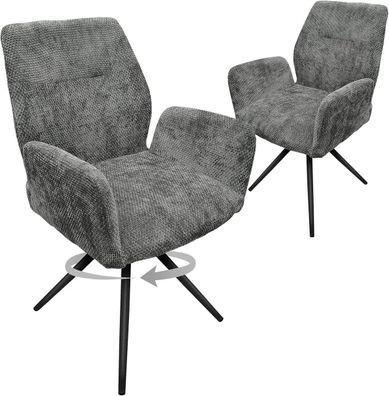 Homelux Drehst?hle 2er-Set, Polster mit Metallbeinen, bis 110 kg