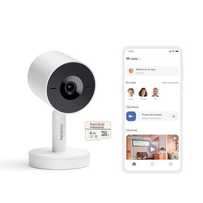 Netatmo Innenkamera Smart - KI-Gesichtserkennung, 2K HDR, 130° Weitwinkel, Audio