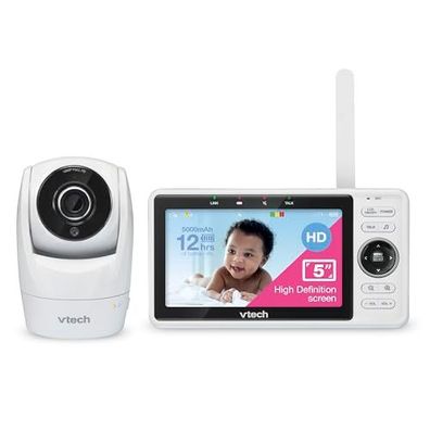 VTech VM901-1W Babyphone – Intelligente HD-Kamera mit App-Steuerung und 5-Zoll-Displa