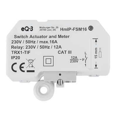 Homematic IP HmIP-FSM16 ? Schaltaktor 16 A, Unterputz