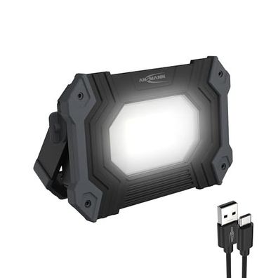 Ansmann Wiederaufladbarer Arbeitsstrahler 30W COB LED 6600 mAh Profi robust und hell
