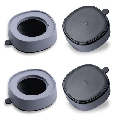 4er-Set Waschmaschinenf??e Grau ? Universelle Anti-Vibrationsd?mpfer & Rutschschutz