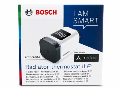 Bosch Smart Home Heizkörperthermostat II [ + M], Flexibel, Matter-kompatibel