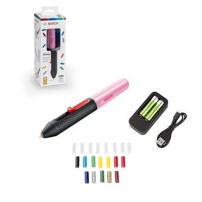 Bosch Akku-Heißklebestift Gluey Cupcake Pink mit Klebesticks