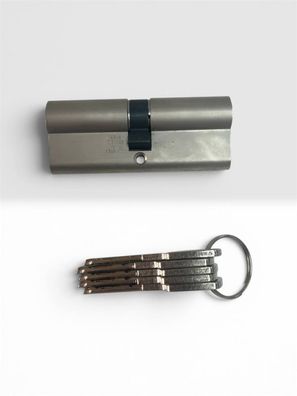 ABUS ? Zylinderschloss ?D6XNP?, mit Magnetschlitz und 5 Chiavi, Silber, 49476