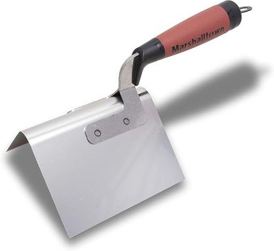 Marshalltown DuraSoft Außeneckkelle Edelstahl 127x89 mm, ergonomischer Griff, Rot