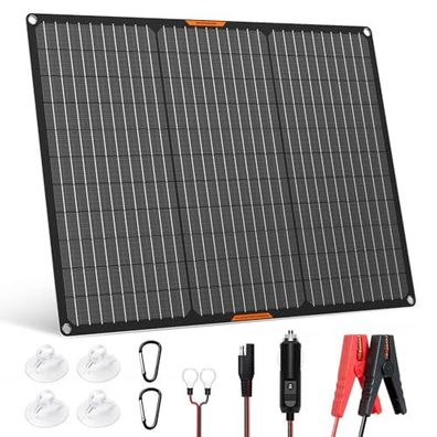 50W 12V Solarpanel Autobatterie Ladegerät, tragbar, wasserdicht