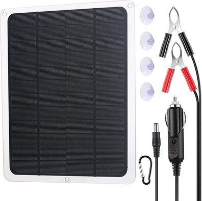 20W 12V Solarpanel Autobatterie Ladegerät, Notfall Solar Power System