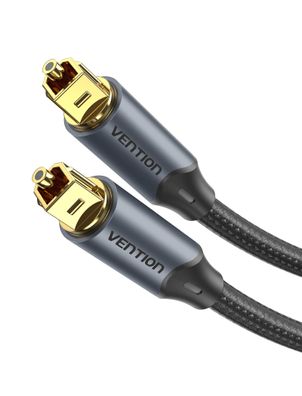 Vention Optisches Audiokabel 1 m Toslink S/PDIF Lichtleiterkabel Schwarz