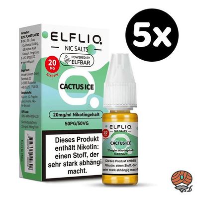 ELFLIQ by ELFBAR Cactus Ice * 20mg/ml* Nikotinsalz, 5x 10ml Liquid