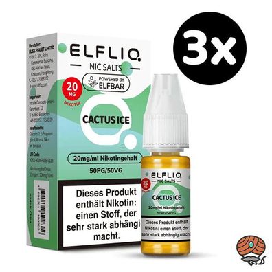 ELFLIQ by ELFBAR Cactus Ice * 20mg/ml* Nikotinsalz, 3x 10ml Liquid